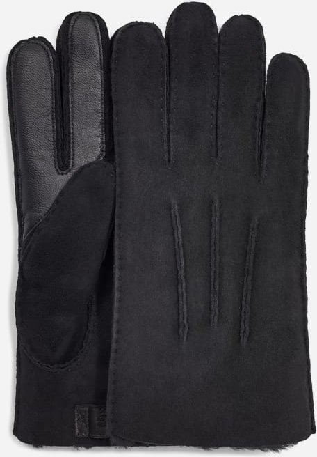 UGG® Handschuhe aus kontrastierendem Lammfell mit Smartphone-Funktionalität für Herren | UGG® EU in Black, Größe L, Scha...