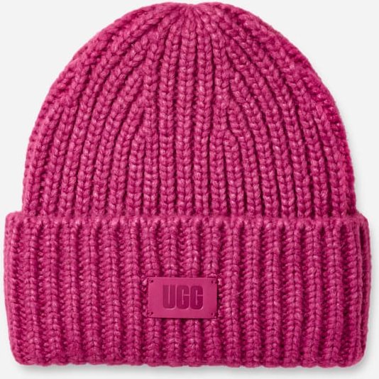 Breit gerippte UGG® Beanie für Kinder | UGG® EU in Chroma Pink, Größe O/S, Strick