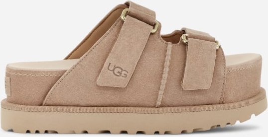 Thumbnail - UGG® Goldenstar Hi Slide für Damen | UGG® EU in Beige, Größe 40.5, Veloursleder