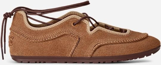 UGG® Quill Ballerina-Sneaker für Damen in Brown, Größe 39, Wildleder
