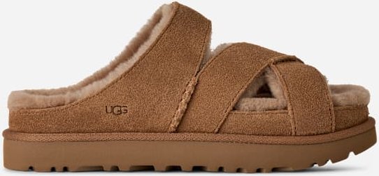 UGG® Greenport Cross Strap Slide für Damen in Brown, Größe 37