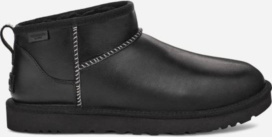 Thumbnail - UGG® Classic Ultra Mini Leather Regenerate Boot für Herren in Black, Größe 42, Leder