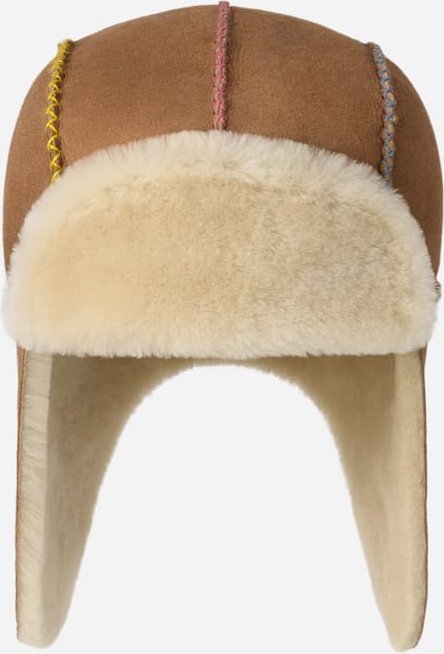 UGG® Trappermütze aus Lammfell für Kinder in Brown, Größe 4/6 YRS, Schaffell
