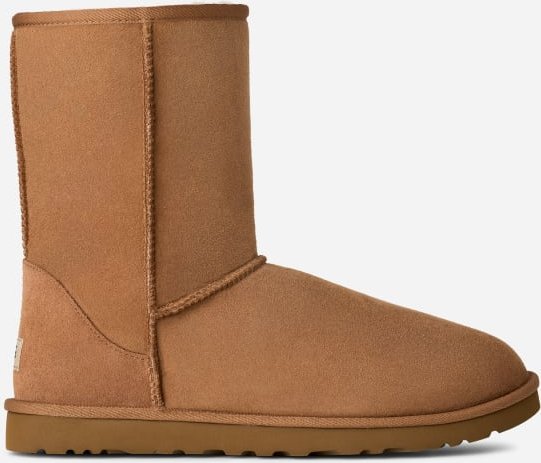 Thumbnail - UGG® Classic Short für Herren | Warme Lammfell-Boots auf in Brown, Größe 46, Twinface