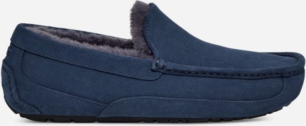 Thumbnail - UGG® Ascot Hausschuh für Herren | UGG® EU in Deep Ocean, Größe 43, Veloursleder