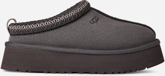 UGG® Tazz II für Damen | Lammfell-Slipper auf in Grey, Größe 43, Veloursleder