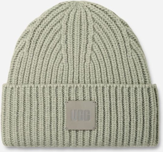 Breit gerippte UGG® Beanie für Damen | UGG® EU in Grey Mist, Größe O/S, Acrylmischung