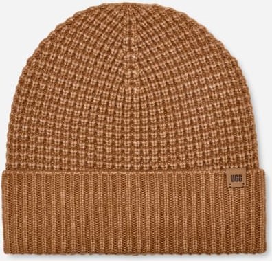 UGG® ütze mit Umschlag und Waffelmuster für Herren in Brown, Größe O/S
