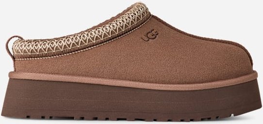 UGG® Tazz II für Damen | Lammfell-Slipper auf in Rocky Oak, Größe 43, Veloursleder