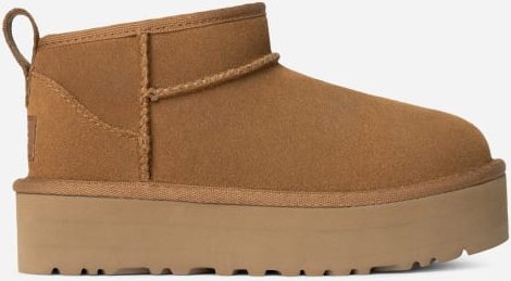 Thumbnail - UGG® Classic Ultra Mini Plateau-Boot für Kinder | UGG® EU in Brown, Größe 32.5, Veloursleder