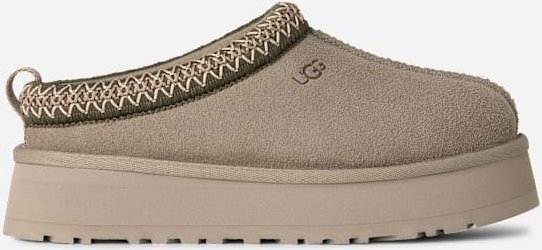 Thumbnail - UGG® Tazz II für Damen | Lammfell-Slipper auf in Cobble Grey, Größe 38, Veloursleder