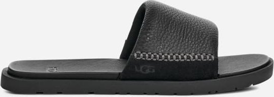 Thumbnail - UGG® Seaside II Slide für Herren in Black, Größe 41, Leder/Veloursleder