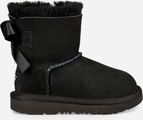 UGG® Mini Bailey Bow II Boot für Kinder | UGG® EU in Black, Größe 23.5, Twinface