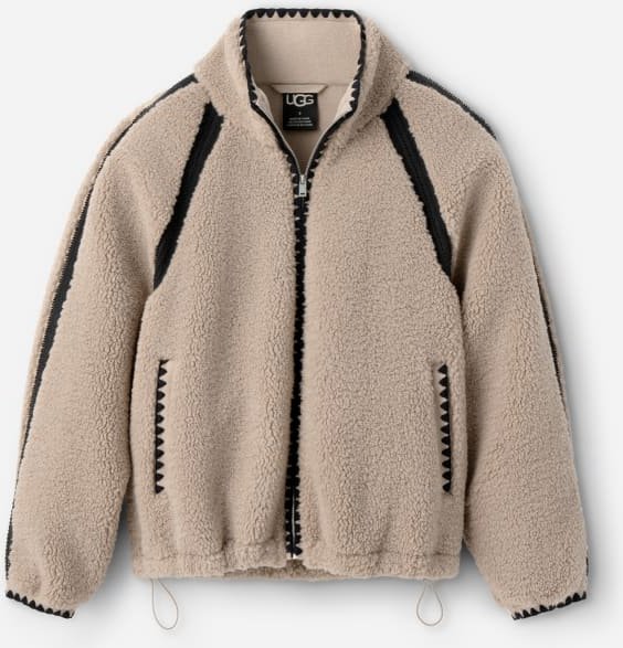 Nikia Crochet UGG®fluff Jacke für Damen in Brown, Größe XS