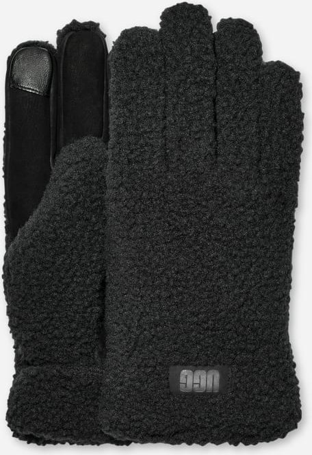 Handschuhe aus UGG®fluff für Herren in Black, Größe M, Fleece