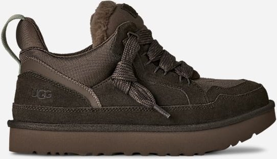 UGG® Lowmel Sneaker für Herren in Dense Smoke/Artichoke, Größe 46, Wildleder/Textil/Recycelte Materialien