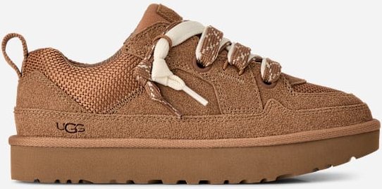 UGG® Lo Lowmel Sneaker für Damen in Brown, Größe 41, Wildleder/Textil/Recycelte Materialien