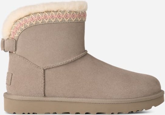 UGG® Classic Mini Taslyn Boot für Damen in Cobble Grey, Größe 36, Wildleder