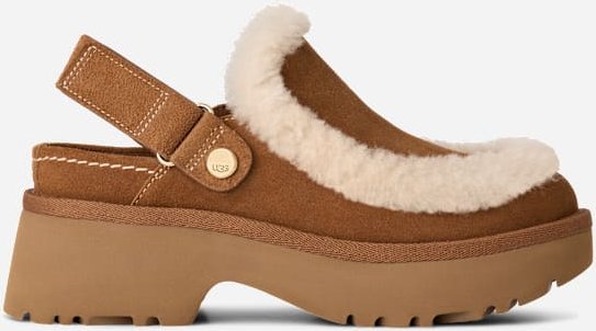 Thumbnail - UGG® Esmee Clog für Damen in Brown, Größe 42, Veloursleder