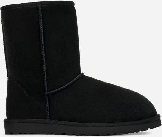 Thumbnail - UGG® Classic Short für Herren | Warme Lammfell-Boots auf in Black, Größe 42, Twinface