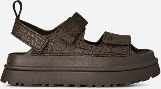 UGG® GoldenGlow Embossed Sandale für Damen in Dense Smoke, Größe 40