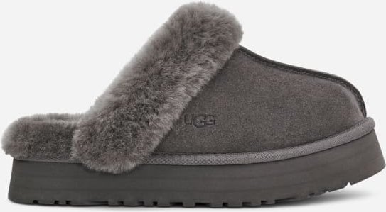 UGG® Disquette Hausschuh für Damen | UGG® EU in Black, Größe 41, Veloursleder