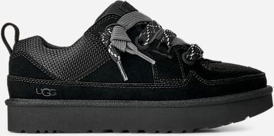 UGG® Lo Lowmel Sneaker für Damen in Black, Größe 40, Wildleder/Textil/Recycelte Materialien