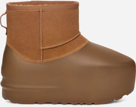 UGG® Classic Mini Pumped Molded Boot für Damen in Brown, Größe 40.5, Veloursleder