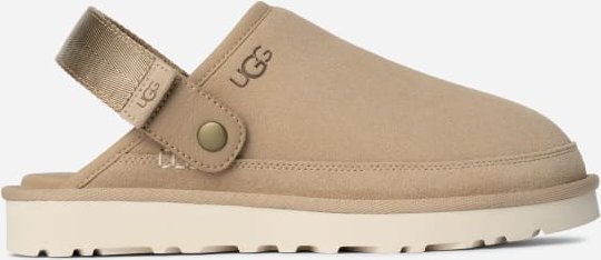 Thumbnail - UGG® Goldencoast Clog II für Herren in Beige, Größe 46, Veloursleder