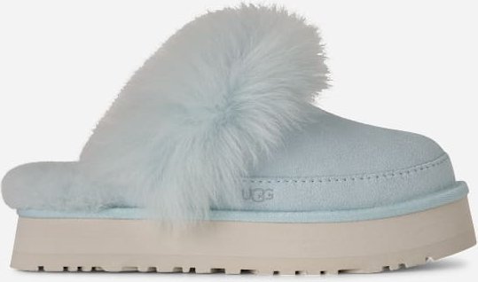 Thumbnail - UGG® Disquette Chalet Slipper für Damen in Reef Blue, Größe 39, Veloursleder