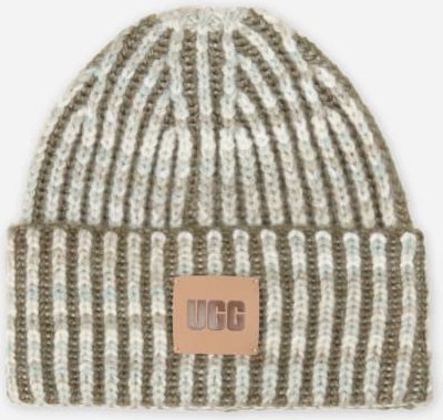 UGG® Grobstrick-Beanie mit Space-dye-Effekt für Damen in Burnt Olive Multi, Größe O/S