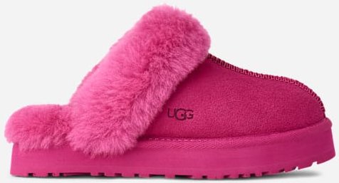 Thumbnail - UGG® Disquette Slipper für Kinder in Dark Peony, Größe 31, Veloursleder