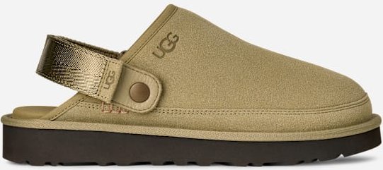 Thumbnail - UGG® Goldencoast Clog II für Herren in Muted Brass/Magnolia Leaf, Größe 43, Veloursleder