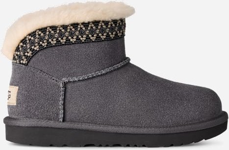 UGG® Classic Ultra Mini Taslyn Boot für Kinder in Grey, Größe 35, Wildleder