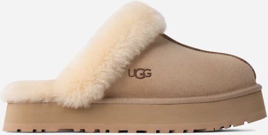 Thumbnail - UGG® Disquette Hausschuh für Damen | UGG® EU in Beige, Größe 39, Veloursleder