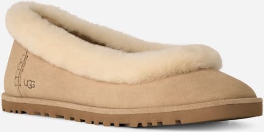 UGG® Zora Ballerina für Damen in Beige, Größe 38, Wildleder