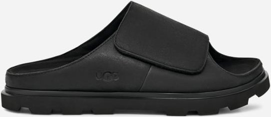 Thumbnail - UGG® Solano Slide für Herren in Black, Größe 43, Nubukleder