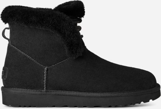 UGG® Classic Mini Posy Boot für Damen in Black, Größe 42, Wildleder