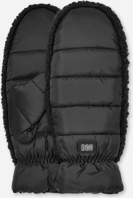 Fäustlinge aus UGG®fluff für Damen in Black, Größe S/M, Nylon/Recycelte Materialien