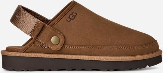 UGG® Goldencoast Clog II aus Nubukleder für Herren in Brown, Größe 43