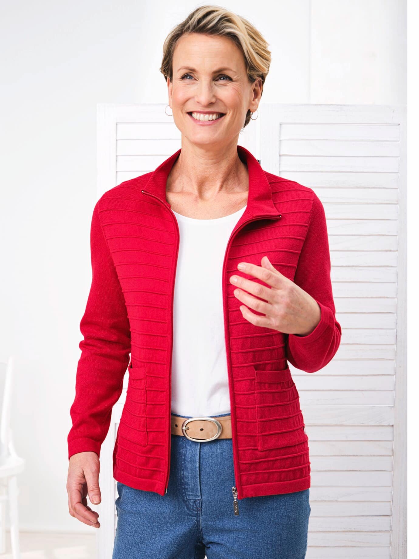 Strickjacke Strukturstrick