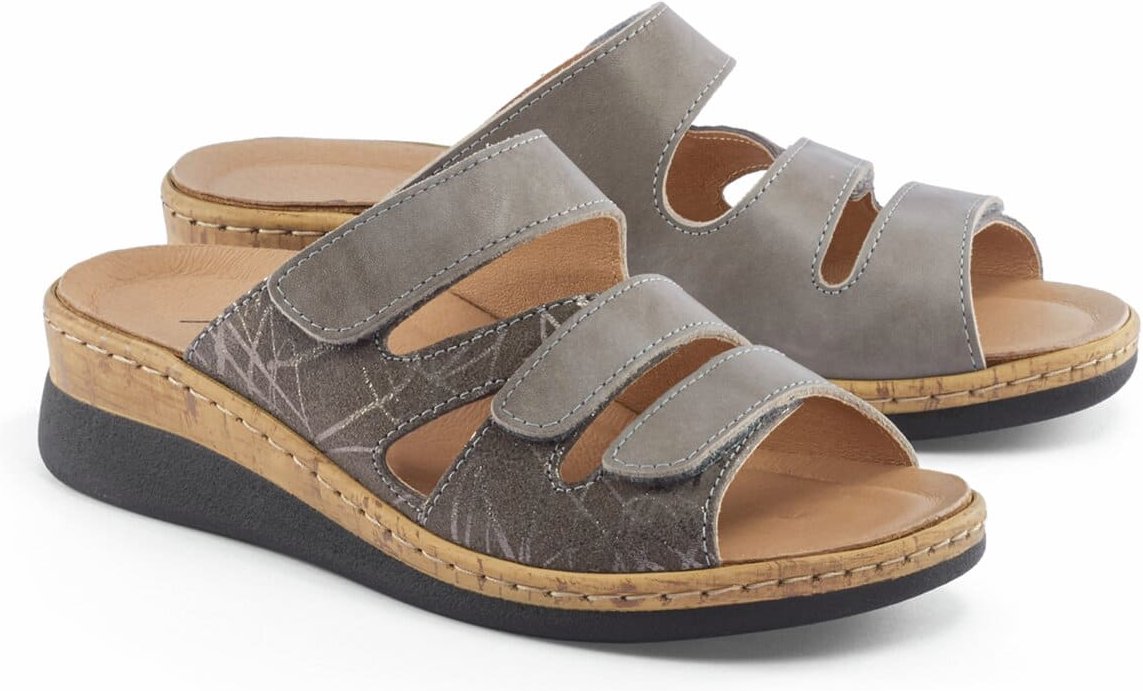 Korkfußbett-Pantolette 3er-Klett