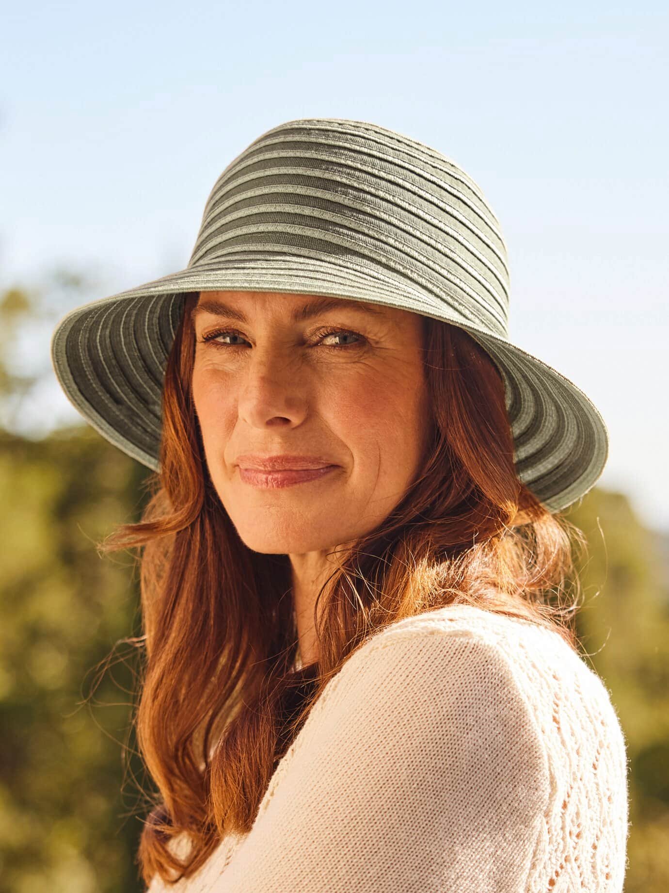 Streifen-Hut-knautschbar