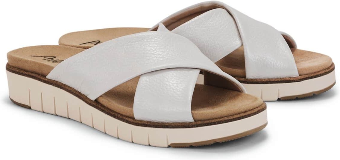 Hallux-Hirschleder Kreuz Pantolette