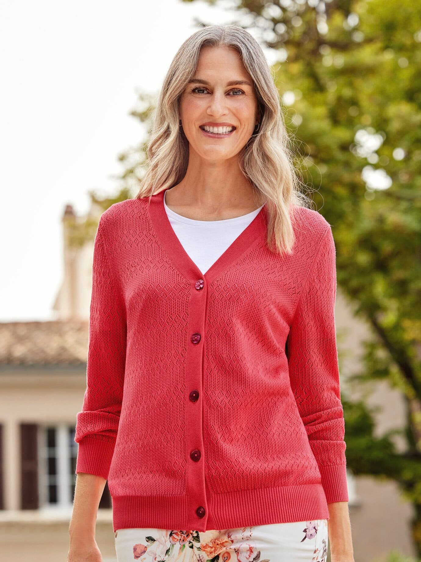 Leichte Strickjacke Ajour