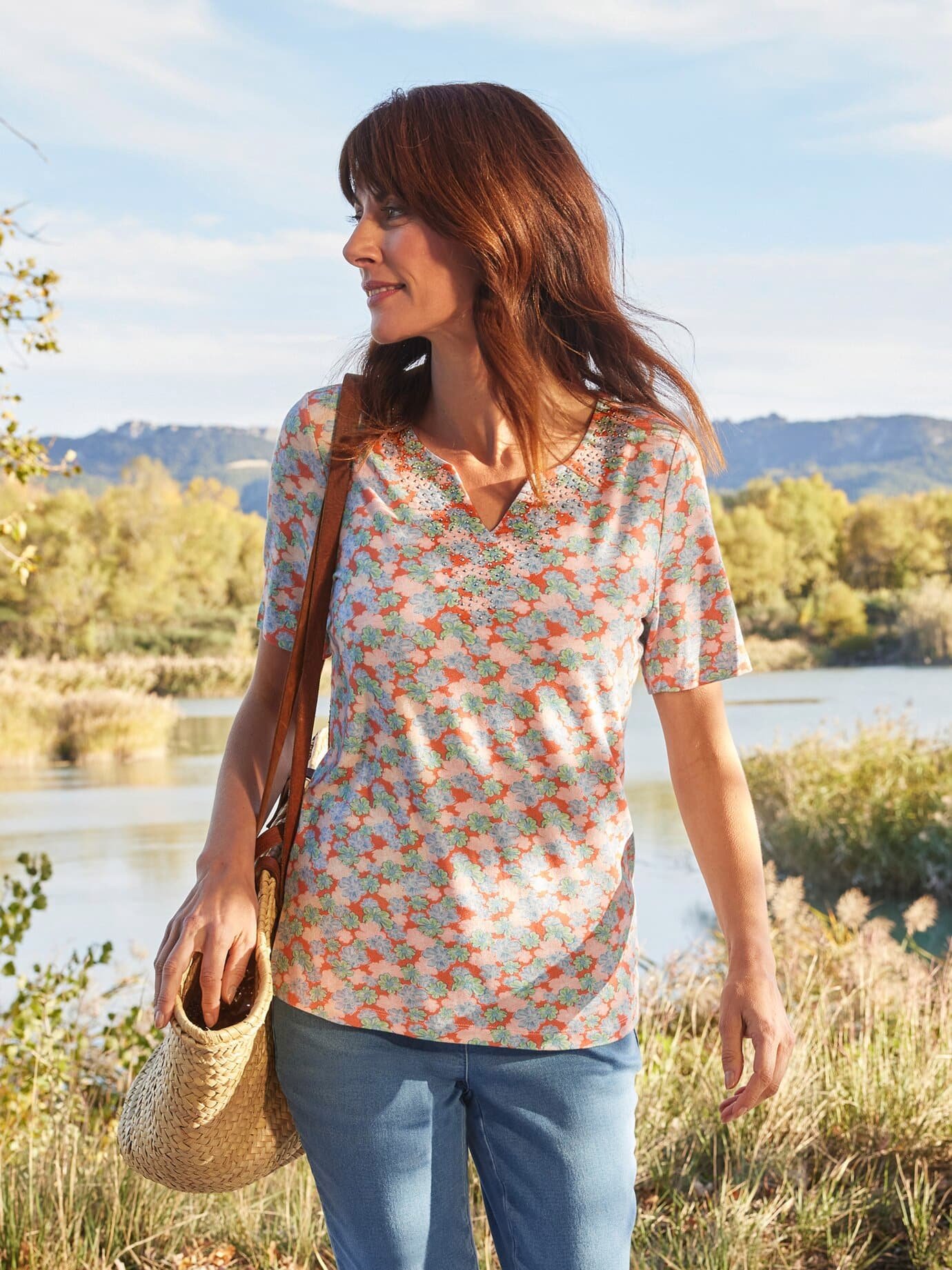 Halbarm-Shirt Seidenweich