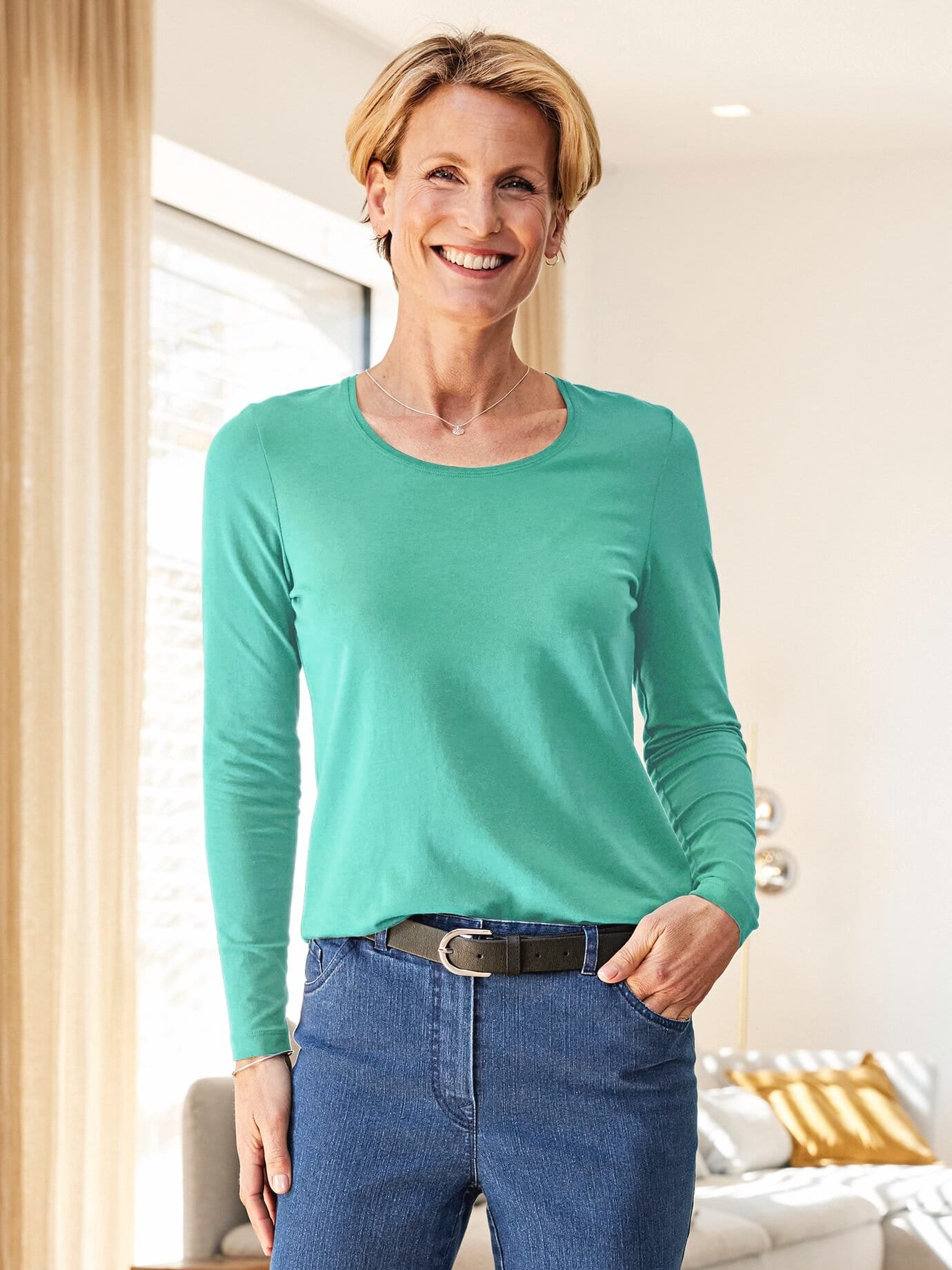 Langarm-Shirt Baumwolle