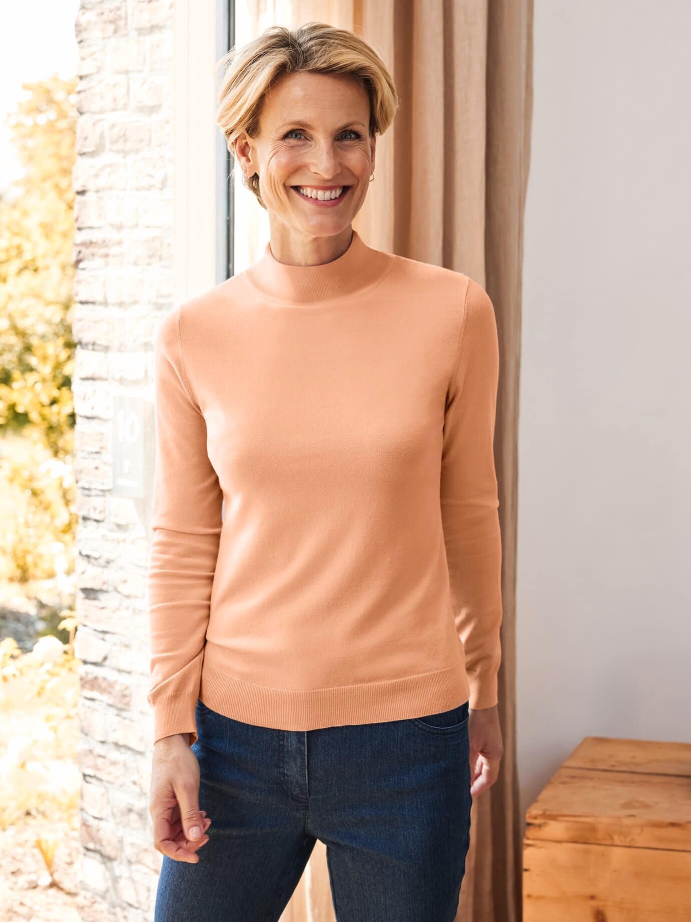 Stehkragen-Pullover Supersoft