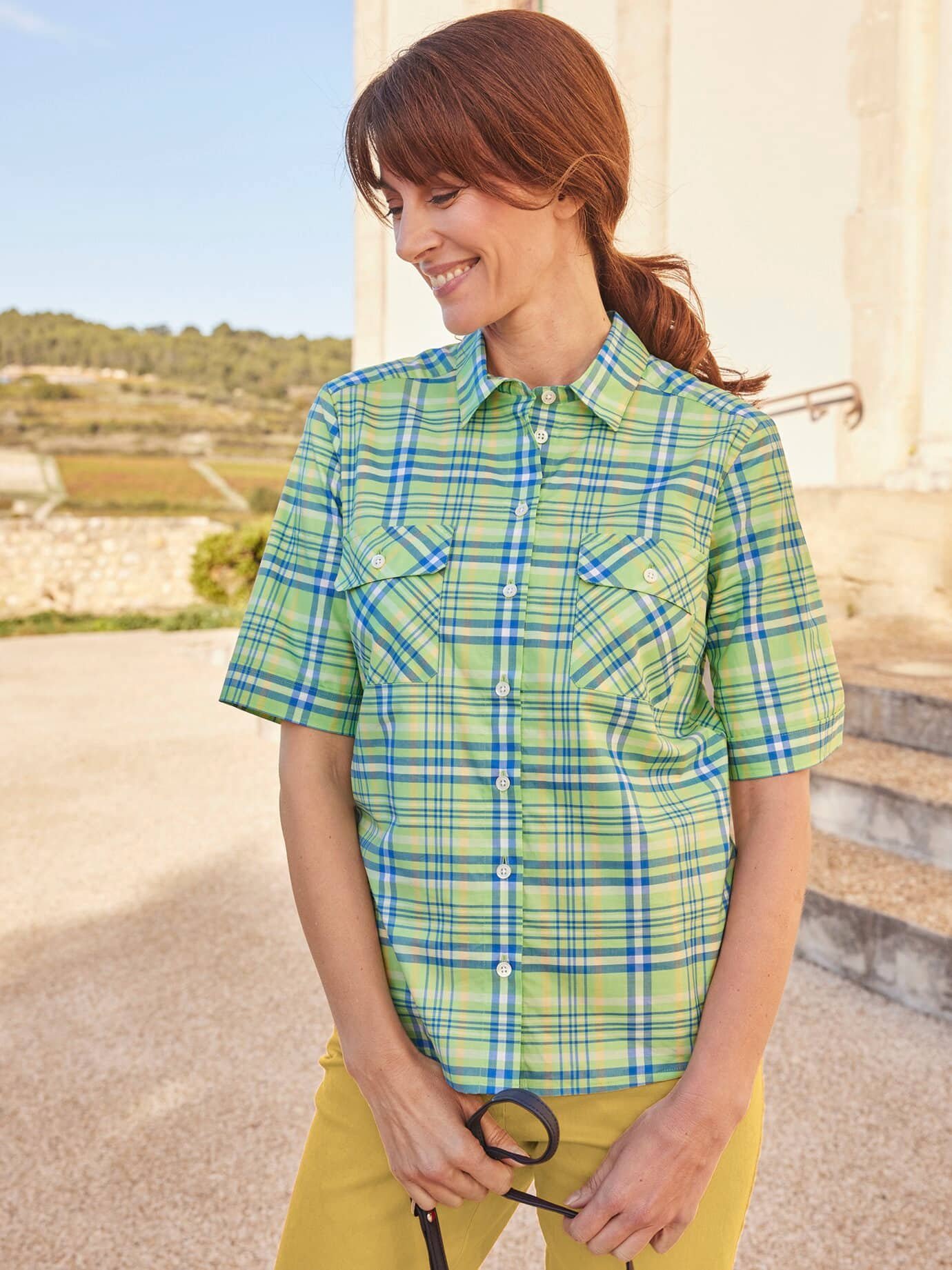 Baumwollbluse Pflegeleicht