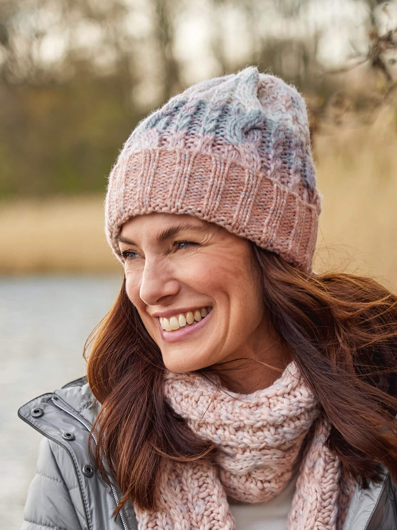 Strickmütze Zopfmuster